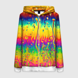 Женская толстовка 3D на молнии Tie dye