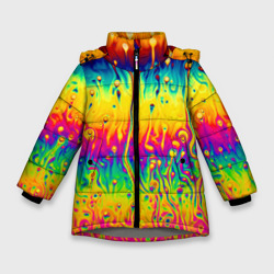 Зимняя куртка для девочек 3D Tie dye