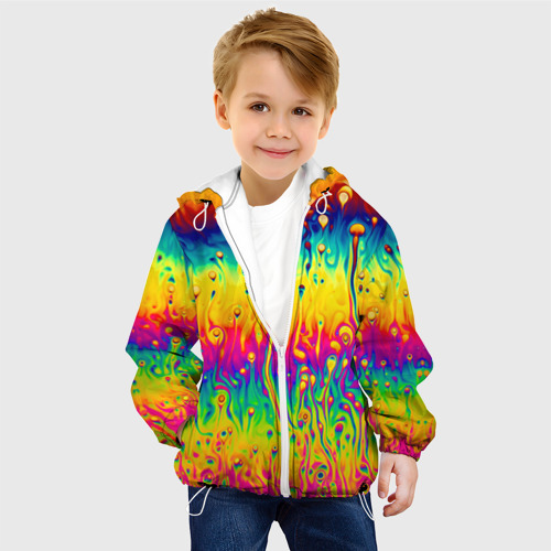 Детская куртка 3D Tie dye, цвет белый - фото 3