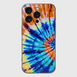 Чехол для iPhone 16 Pro Max силиконовый с защитой камеры Tie dye