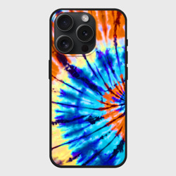Чехол силиконовый для Apple iPhone 15 Pro Мax матовый Tie dye