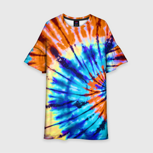 Детское платье 3D Tie dye, цвет 3D печать