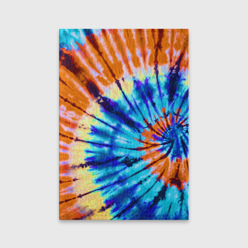 Обложка для паспорта матовая кожа Tie dye, цвет черный