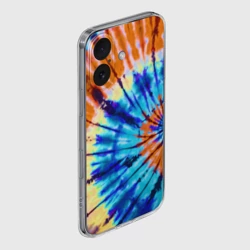 Чехол для iPhone 16 силиконовый с защитой камеры Tie dye - фото 2