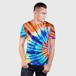 Мужская футболка 3D Slim Tie dye - фото 2