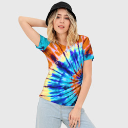 Женская футболка 3D Slim Tie dye - фото 2