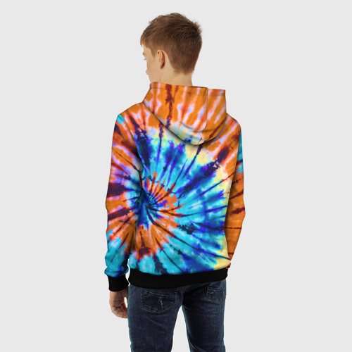 Детская толстовка 3D Tie dye, цвет черный - фото 7