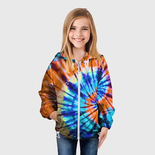 Детская ветровка 3D Tie dye, цвет белый - фото 4