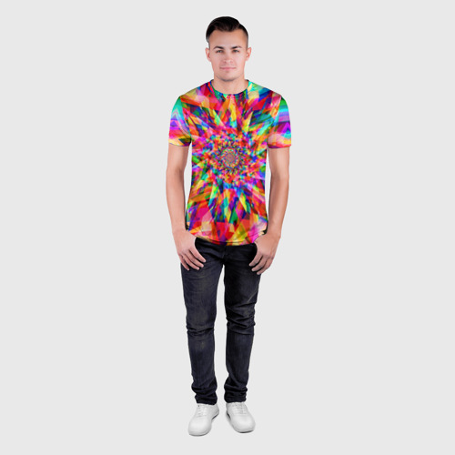 Мужская футболка 3D Slim Tie dye, цвет 3D печать - фото 4