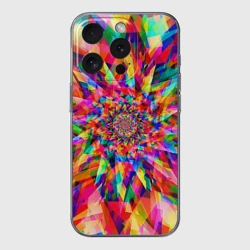 Чехол для iPhone 15 Pro силиконовый с защитой камеры Tie dye
