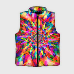 Женский жилет утепленный 3D Tie dye