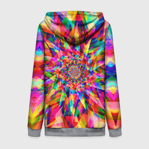 Женская толстовка 3D на молнии Tie dye, цвет меланж - фото 2