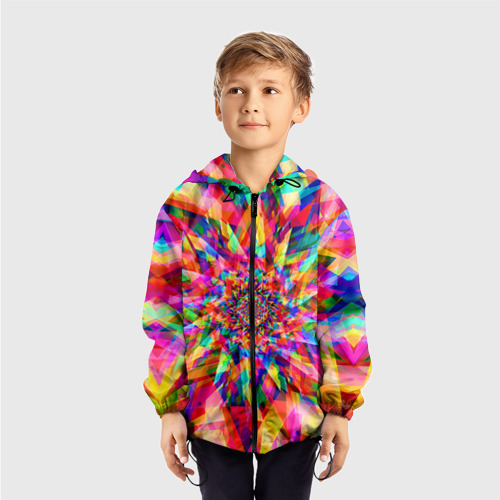 Детская ветровка 3D Tie dye, цвет черный - фото 3