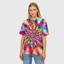 Женская футболка oversize 3D Tie dye - фото 2