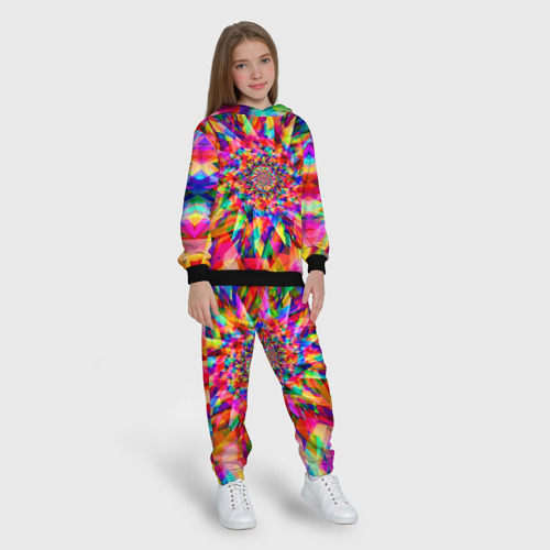 Детский костюм с толстовкой 3D Tie dye, цвет черный - фото 5