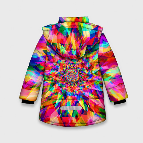 Зимняя куртка для девочек 3D Tie dye, цвет светло-серый - фото 2