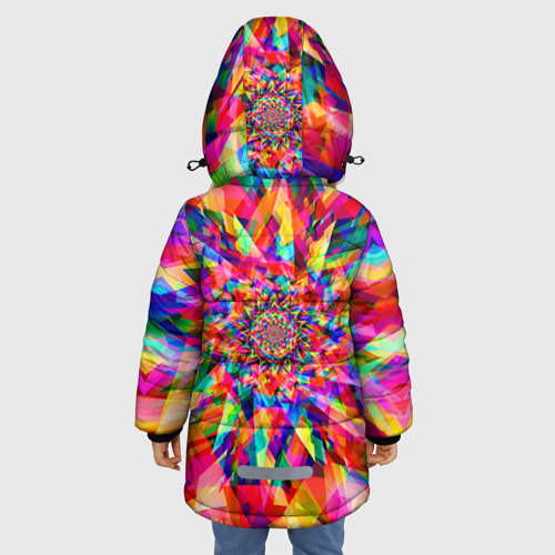 Зимняя куртка для девочек 3D Tie dye, цвет светло-серый - фото 4