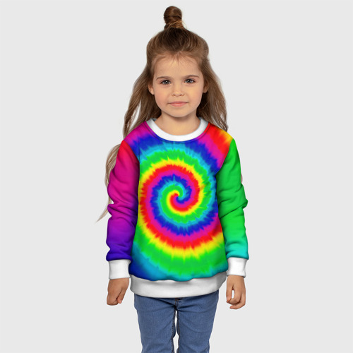 Детский свитшот 3D Tie dye, цвет 3D печать - фото 7