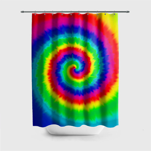 Штора 3D для ванной Tie dye