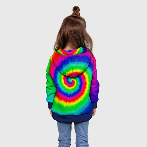 Детская толстовка 3D Tie dye, цвет синий - фото 5