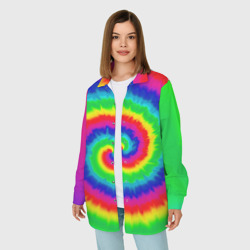 Женская рубашка oversize 3D Tie dye - фото 2