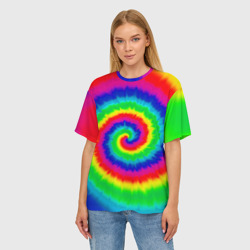 Женская футболка oversize 3D Tie dye - фото 2