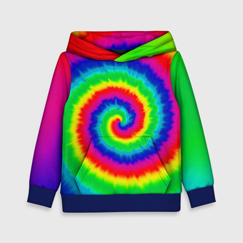 Детская толстовка 3D Tie dye, цвет синий