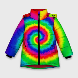 Зимняя куртка для девочек 3D Tie dye