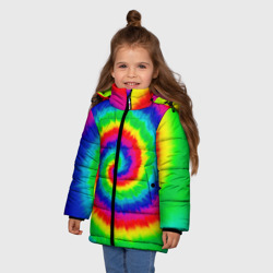 Зимняя куртка для девочек 3D Tie dye - фото 2