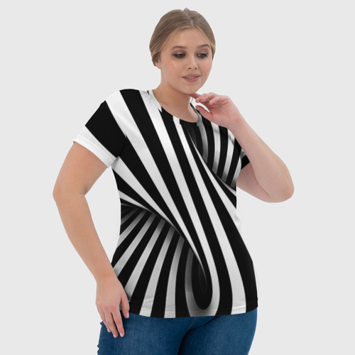 Женская футболка 3D с принтом Оптические иллюзии, фото #4
