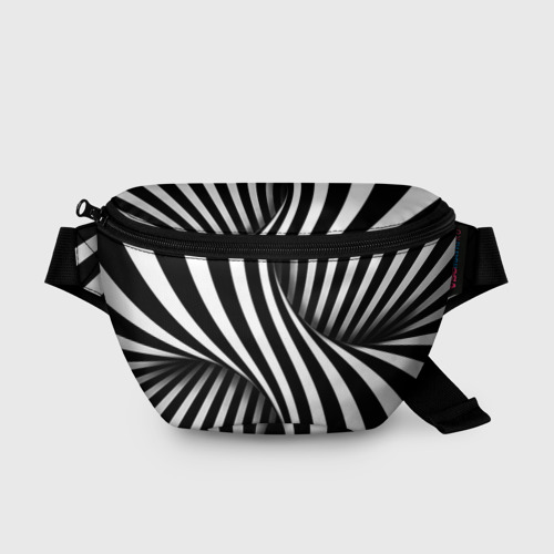 Поясная сумка 3D с принтом Оптические иллюзии, вид спереди #2