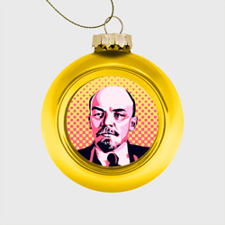 Стеклянный ёлочный шар Поп-арт. Ленин