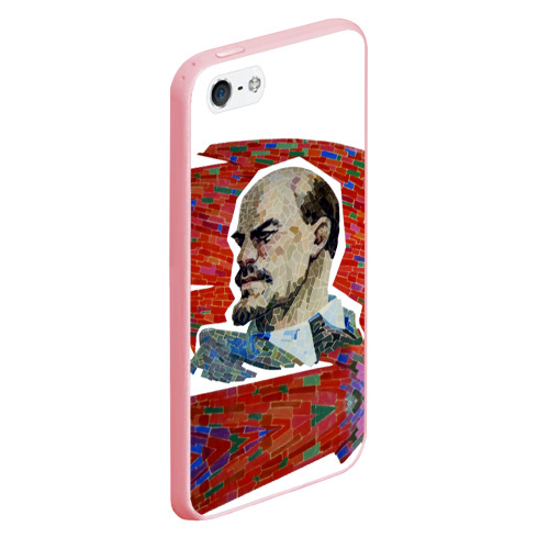 Чехол для iPhone 5/5S матовый Ленин, цвет баблгам - фото 3