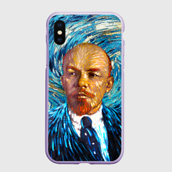 Чехол для iPhone XS Max матовый Ленин по мотивам Ван Гога