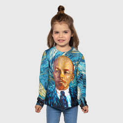 Детский лонгслив 3D Ленин по мотивам Ван Гога - фото 2