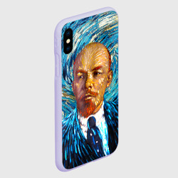 Чехол для iPhone XS Max матовый Ленин по мотивам Ван Гога - фото 2