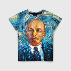 Детская футболка 3D Ленин по мотивам Ван Гога