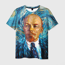 Мужская футболка 3D Ленин по мотивам Ван Гога