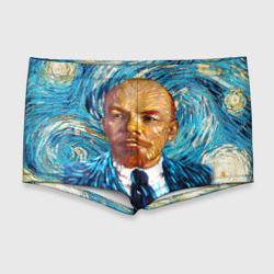 Мужские купальные плавки 3D Ленин по мотивам Ван Гога