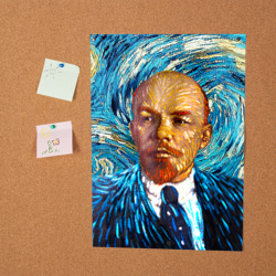 Постер Ленин по мотивам Ван Гога - фото 2
