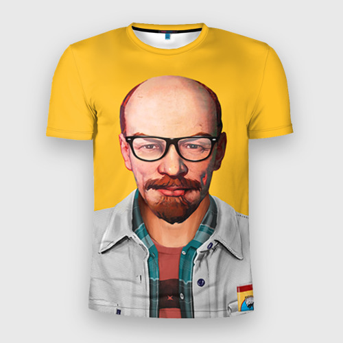Мужская футболка 3D Slim Ленин хипстер, цвет 3D печать