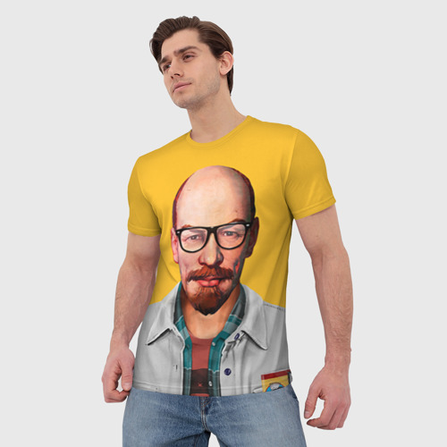 Мужская футболка 3D Ленин хипстер, цвет 3D печать - фото 3