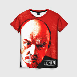 Женская футболка 3D Ленин