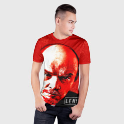 Мужская футболка 3D Slim Ленин - фото 2