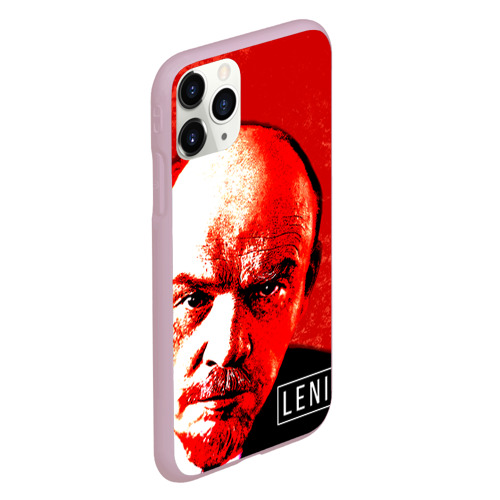 Чехол для iPhone 11 Pro матовый Ленин, цвет розовый - фото 3