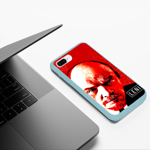 Чехол для iPhone 7Plus/8 Plus матовый Ленин, цвет мятный - фото 5