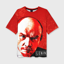 Женская футболка oversize 3D Ленин