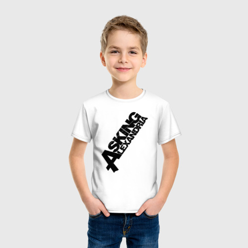 Детская футболка хлопок Asking Alexandria Logo, цвет белый - фото 3