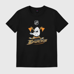 Мужская футболка хлопок Anaheim Ducks Black
