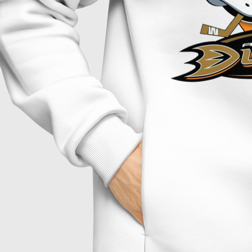 Мужское худи Oversize хлопок Anaheim Ducks Black, цвет белый - фото 8